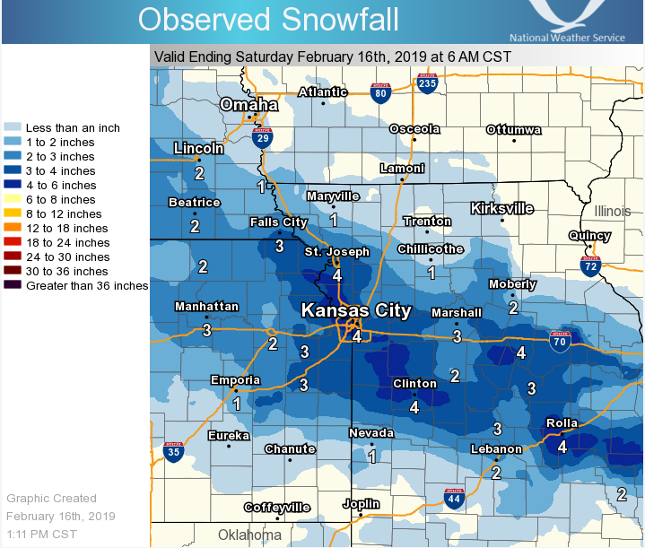 February 15, 2019 Winter Storm Causes Pileup on I70